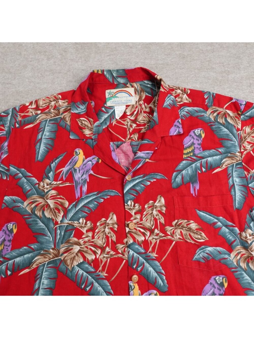 Paradise Lost Mens Shirt XL Red Made in Hawaii Magnum PI Vintage
